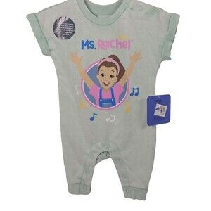 Ms Rachel Light Green One Piece Short Sleeved Outfit 6-9 M New Unisex